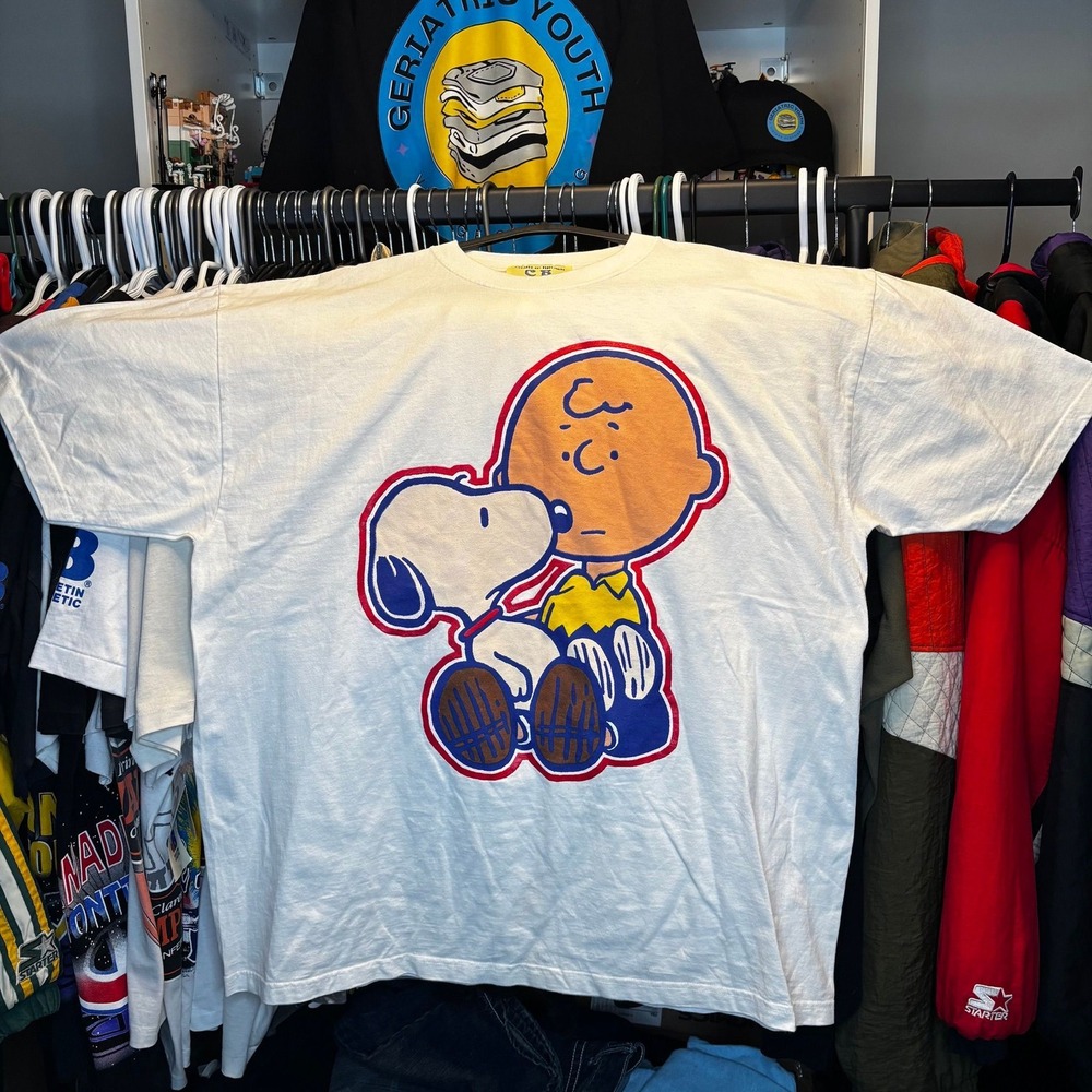 Vintage Charlie Brown Snoopy Peanuts USA Made Oversized Graphic T Shirt XXXL